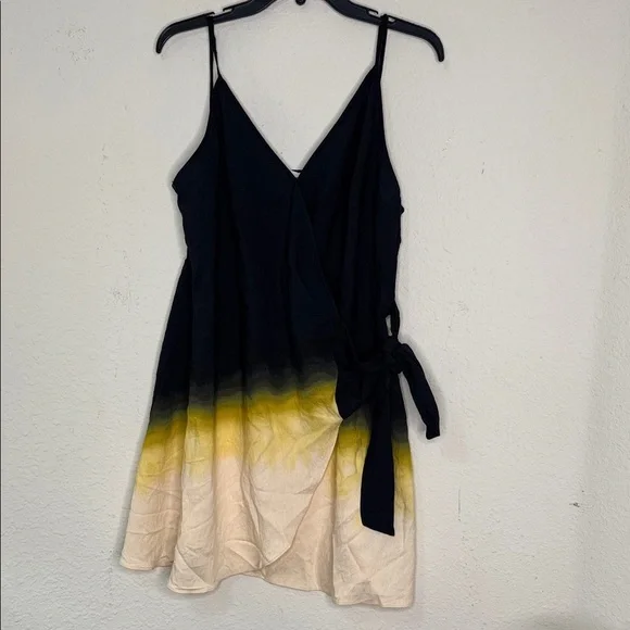 H&M Black and Yellow Ombre Midi Dress - Picture 1 of 2